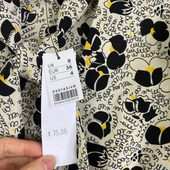 NWT TOPSHOP Pattern Long-sleeve Dress NWT - Picture 4 of 7